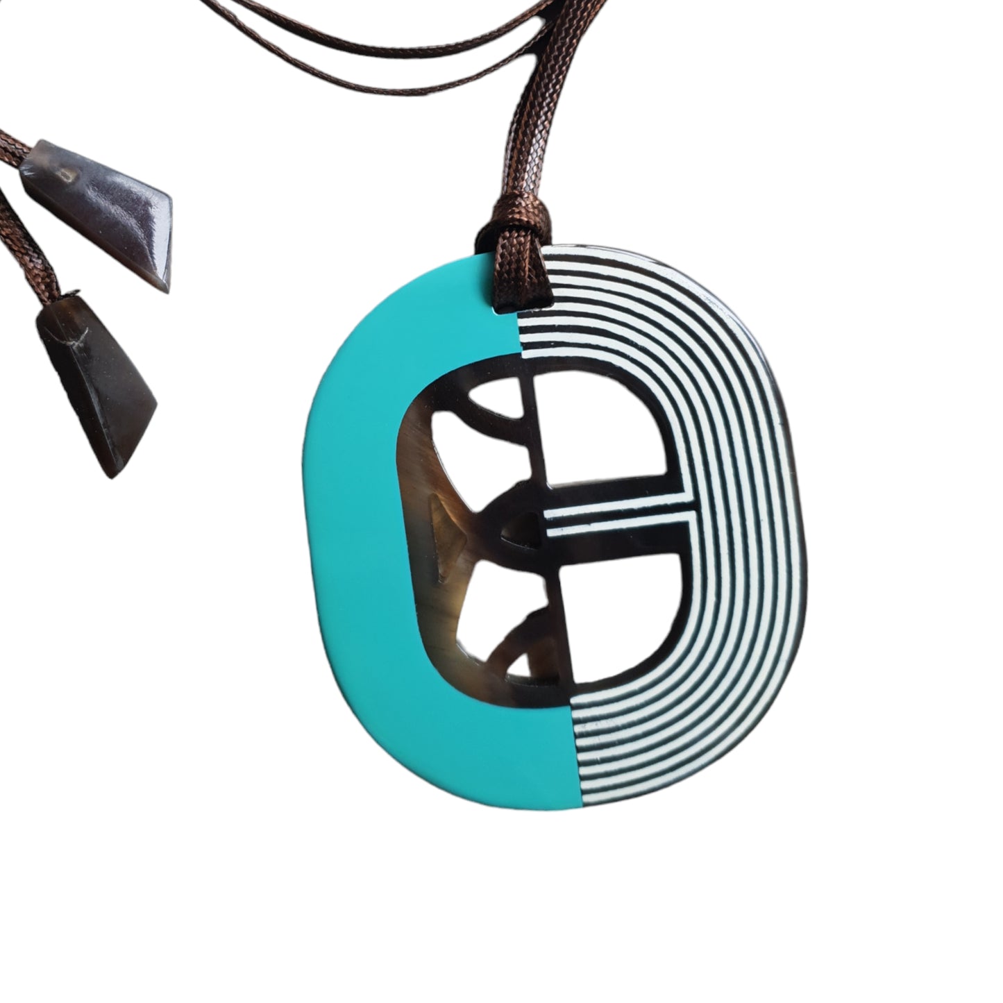 Trendy Handmade Pendant J17564, Sources as Natural Buffalo Horn and Lacquer