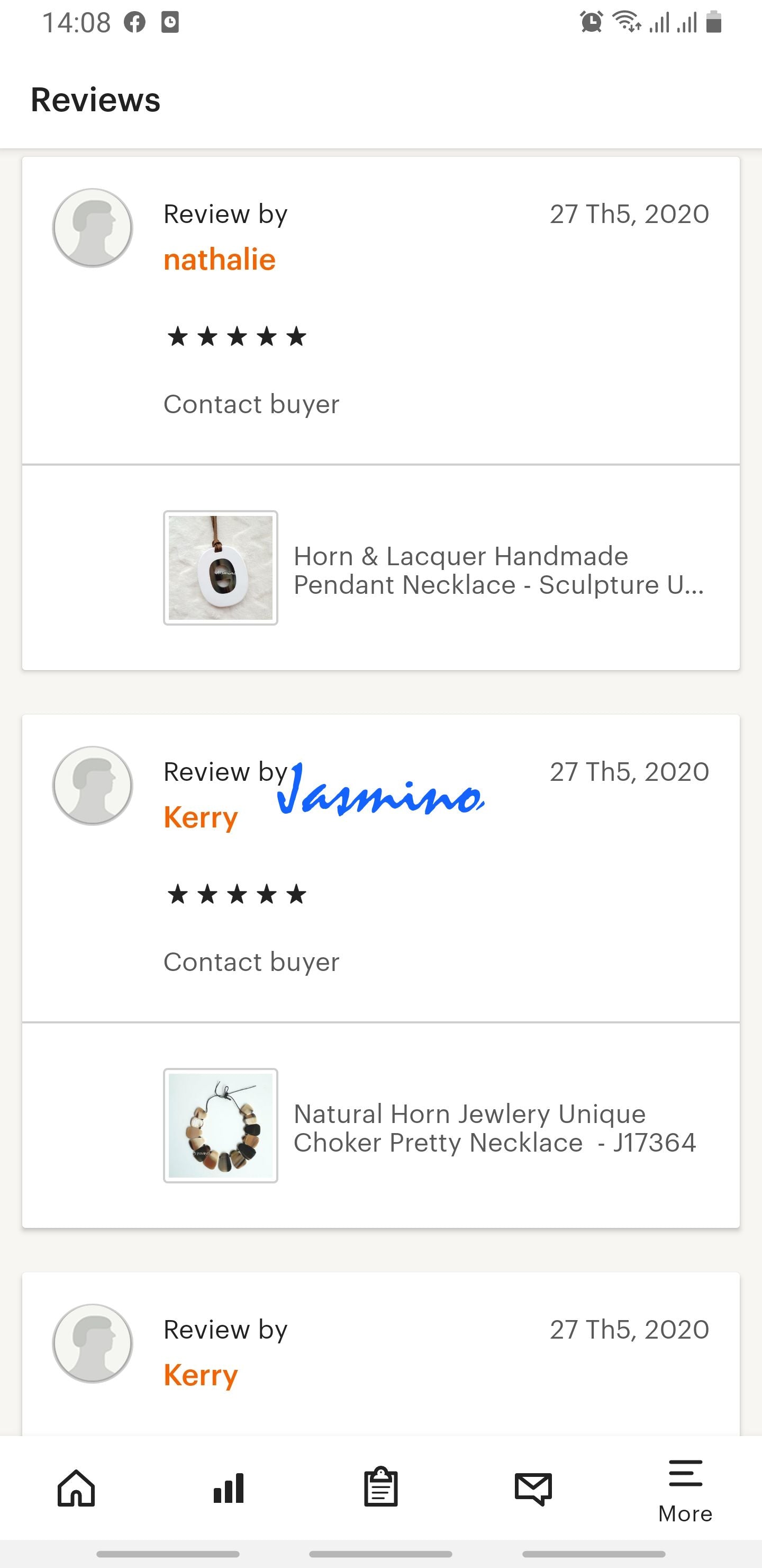 customers write good reviews for the horn jewelry and the best horn supplier