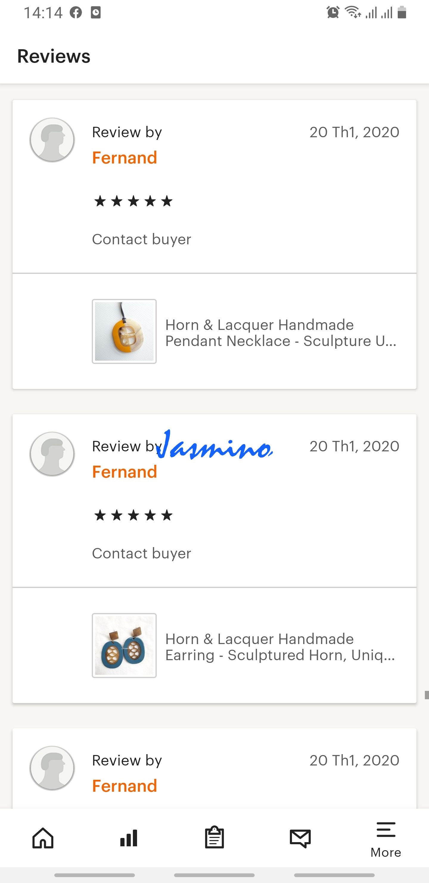 customers write good reviews for the horn jewelry and the best horn supplier