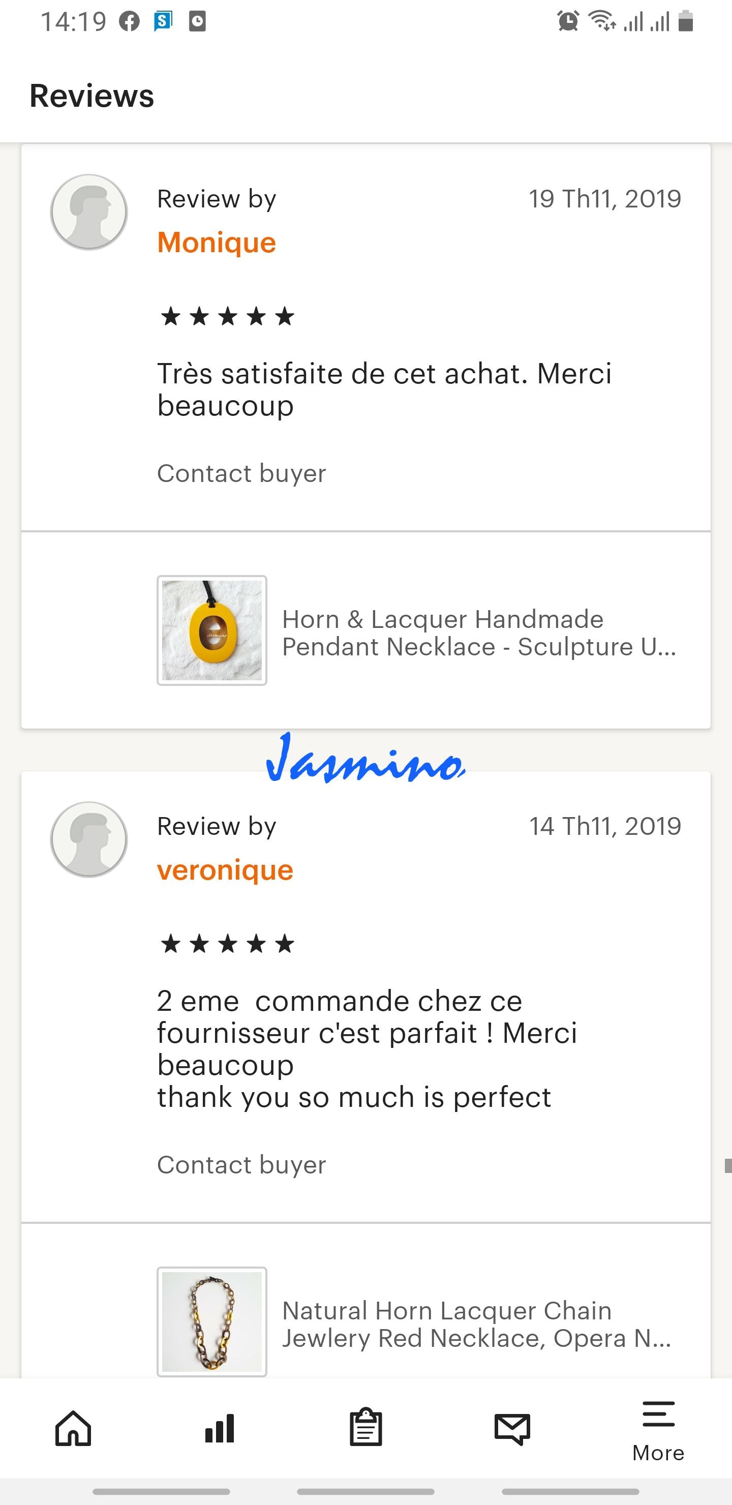 customers write good reviews for the horn jewelry and the best horn supplier