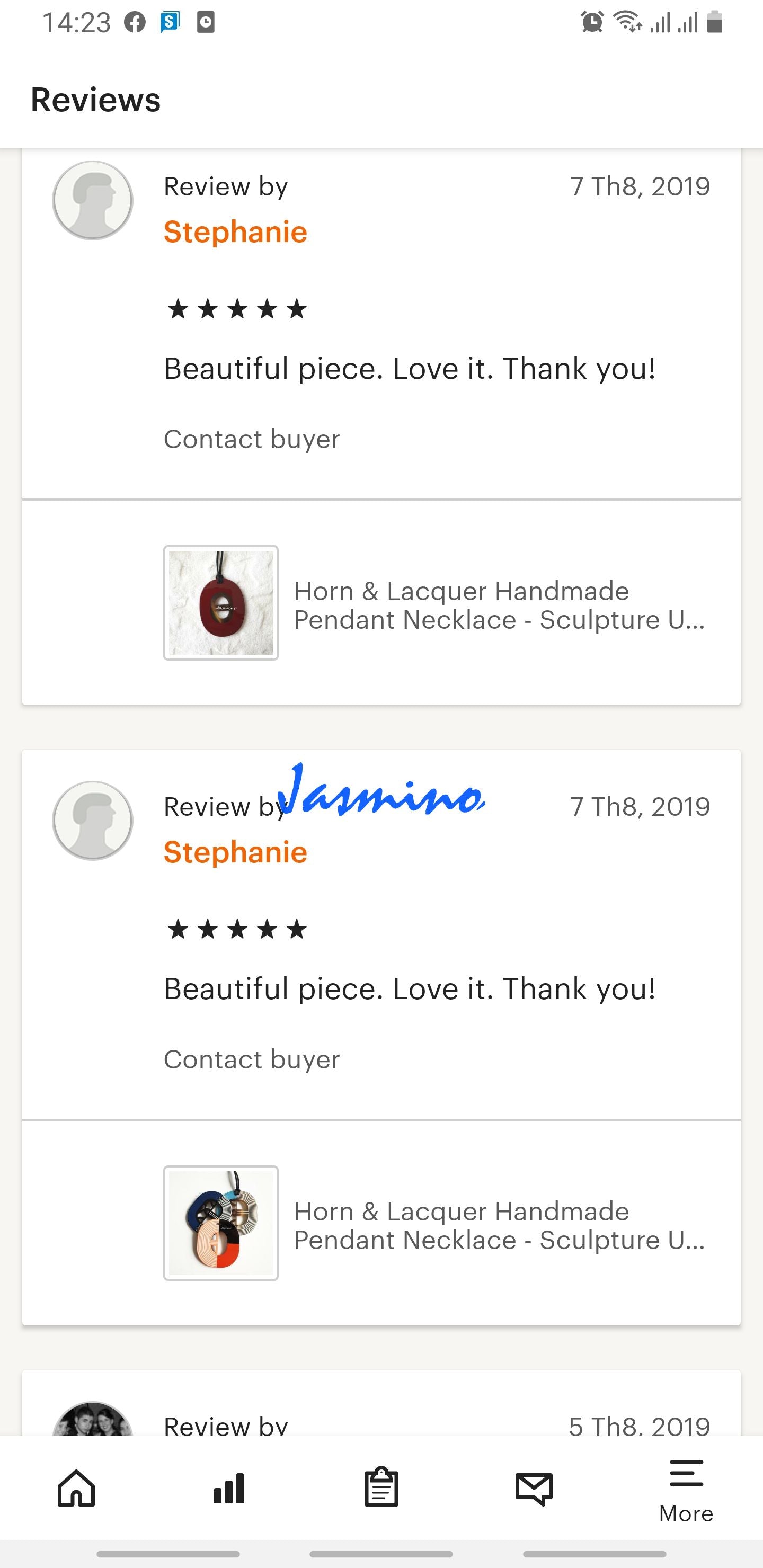 customers write good reviews for the horn jewelry and the best horn supplier