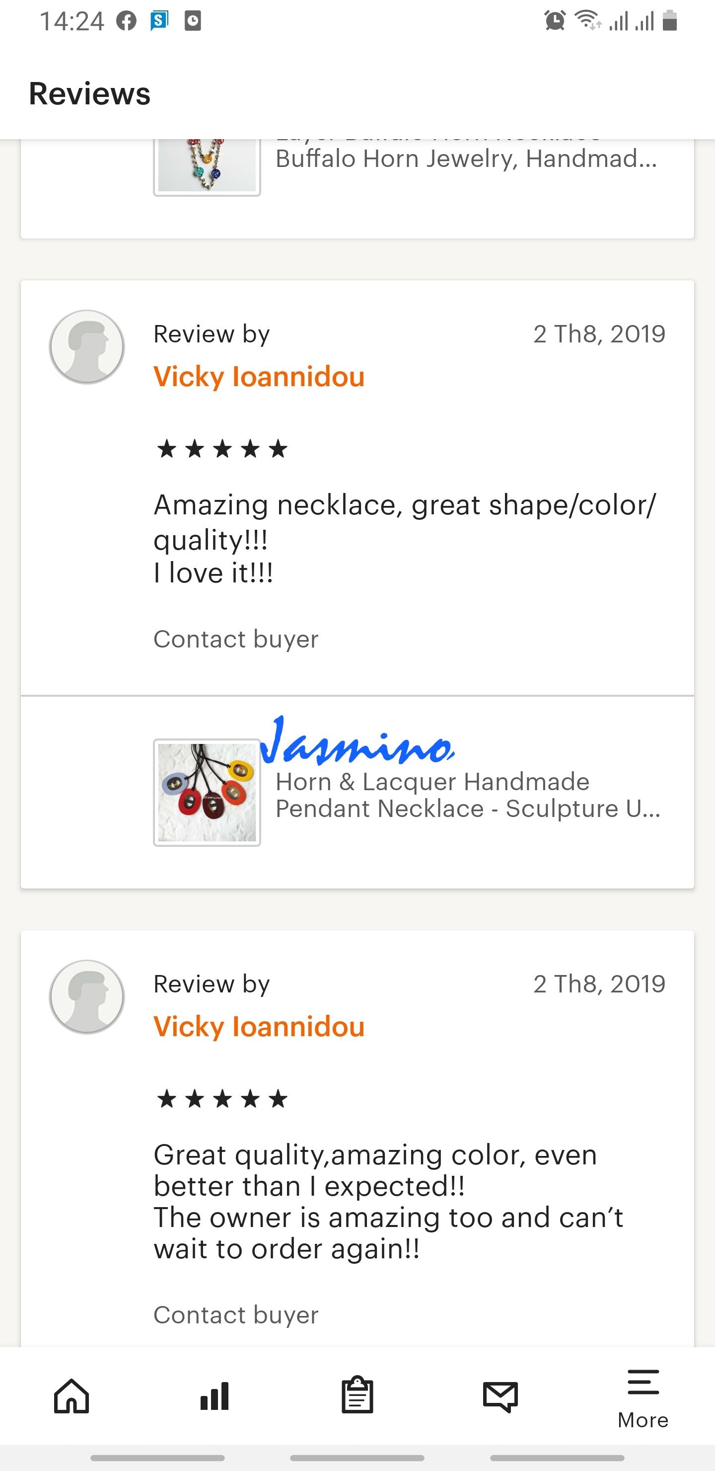 customers write good reviews for the horn jewelry and the best horn supplier