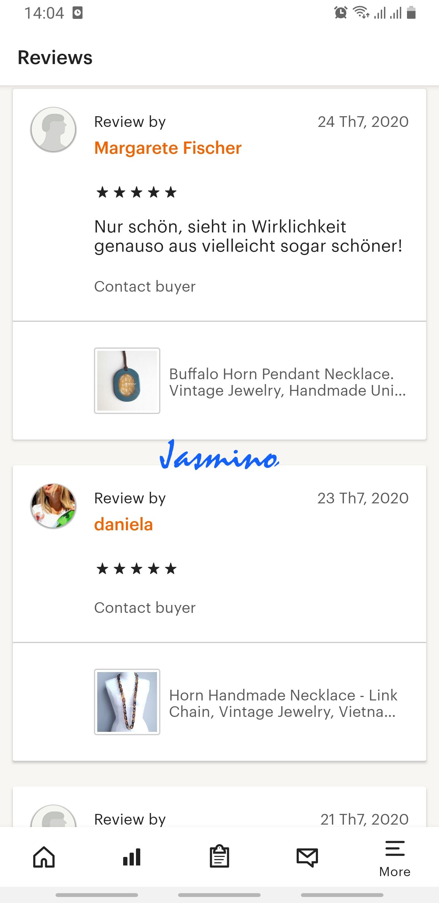 customers write good reviews for the horn jewelry and the best horn supplier