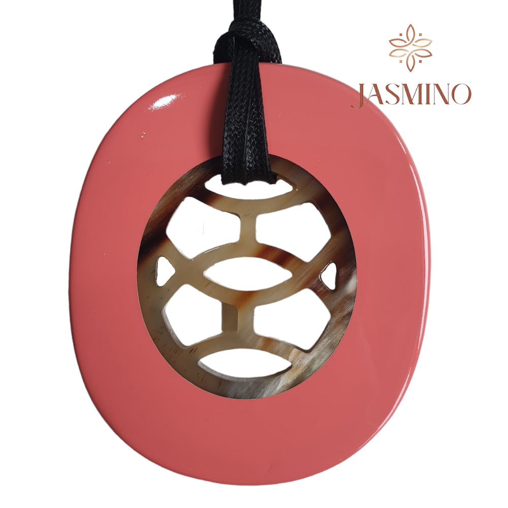 
                  
                    Handmade Pendant J17441, Made by Natural Buffalo Horn and Lacquer.
                  
                