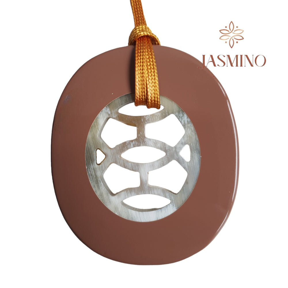 
                  
                    Handmade Pendant J17441, Made by Natural Buffalo Horn and Lacquer.
                  
                