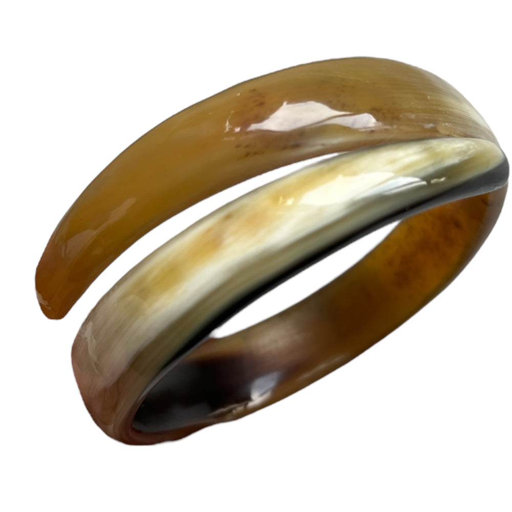 
                  
                    unique handmade Minimalist wrap bracelet in natural buffalo horn for women's gifts
                  
                