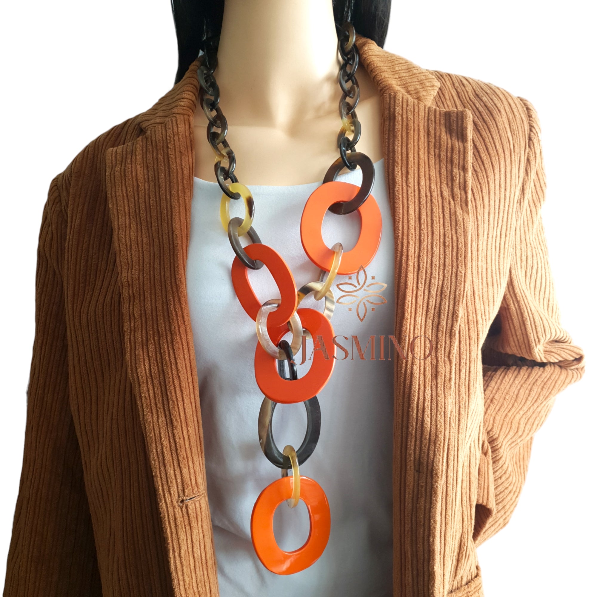 Jasmino Unique Meaningful Gift Collection For Her Orange Chain