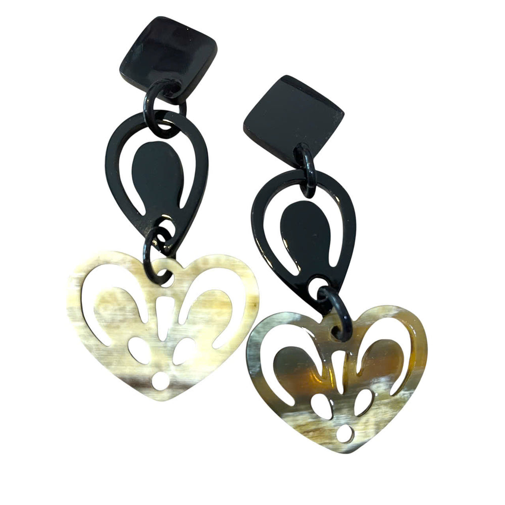 
                  
                    Jasmino Unique Handmade Heart Jewelry Earrings Couple Jewelry Made Of Natural Buffalo Horn
                  
                