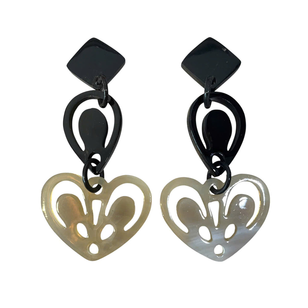 
                  
                    Jasmino Unique Handmade Heart Jewelry Earrings Couple Jewelry Made Of Natural Buffalo Horn
                  
                