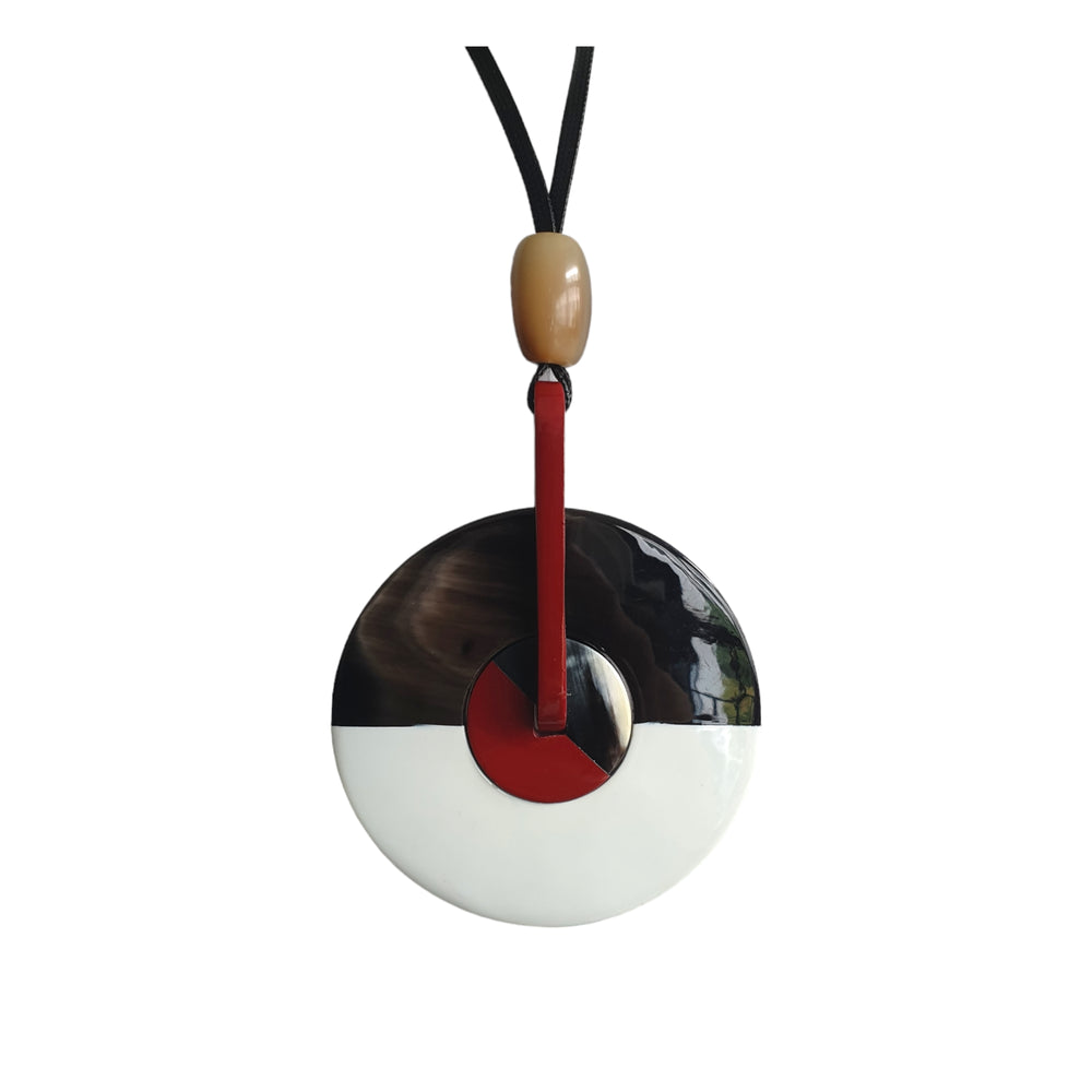 
                  
                    round horn pendant on the white ground
                  
                