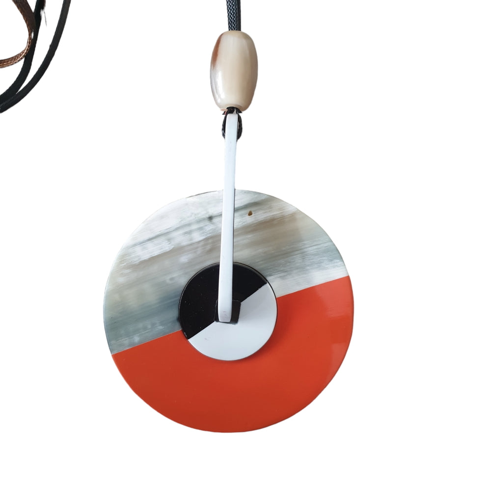 
                  
                    Natural Handmade Pendant J17845, Sources as Natural Buffalo Horn and Lacquer
                  
                