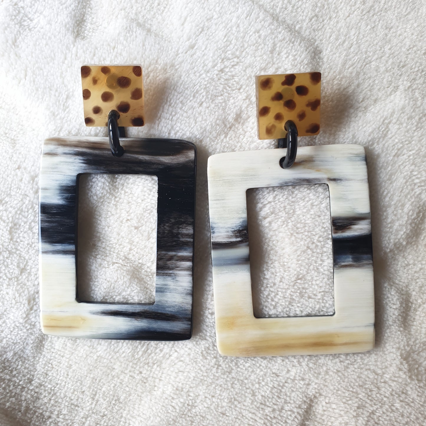 Unique Handmade Earrings. Upcycled Material Jewelry J18378