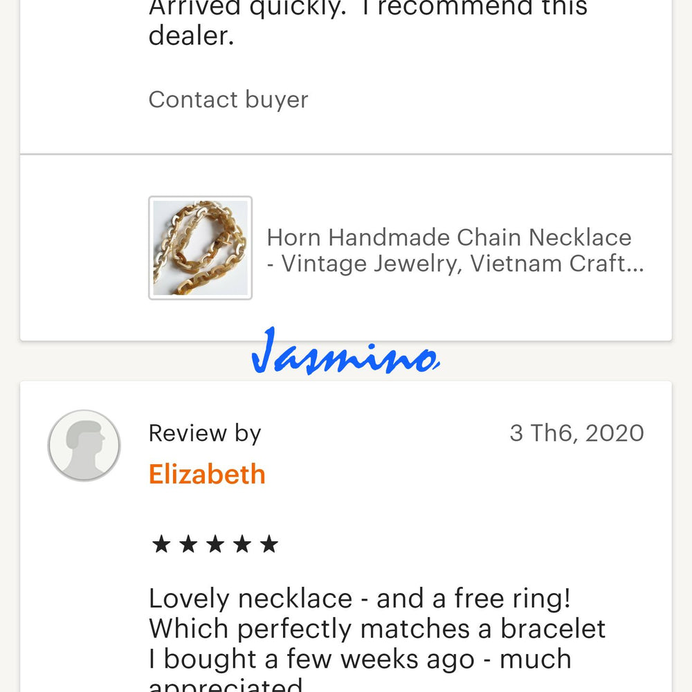 
                  
                    customers write good reviews for the horn jewelry and the best horn supplier
                  
                