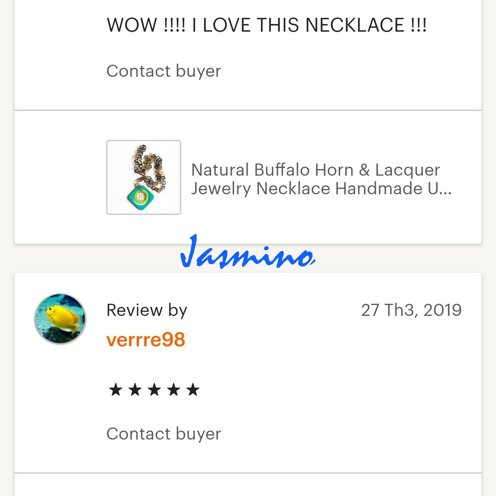 
                  
                    customers write good reviews for the horn jewelry and the best horn supplier
                  
                