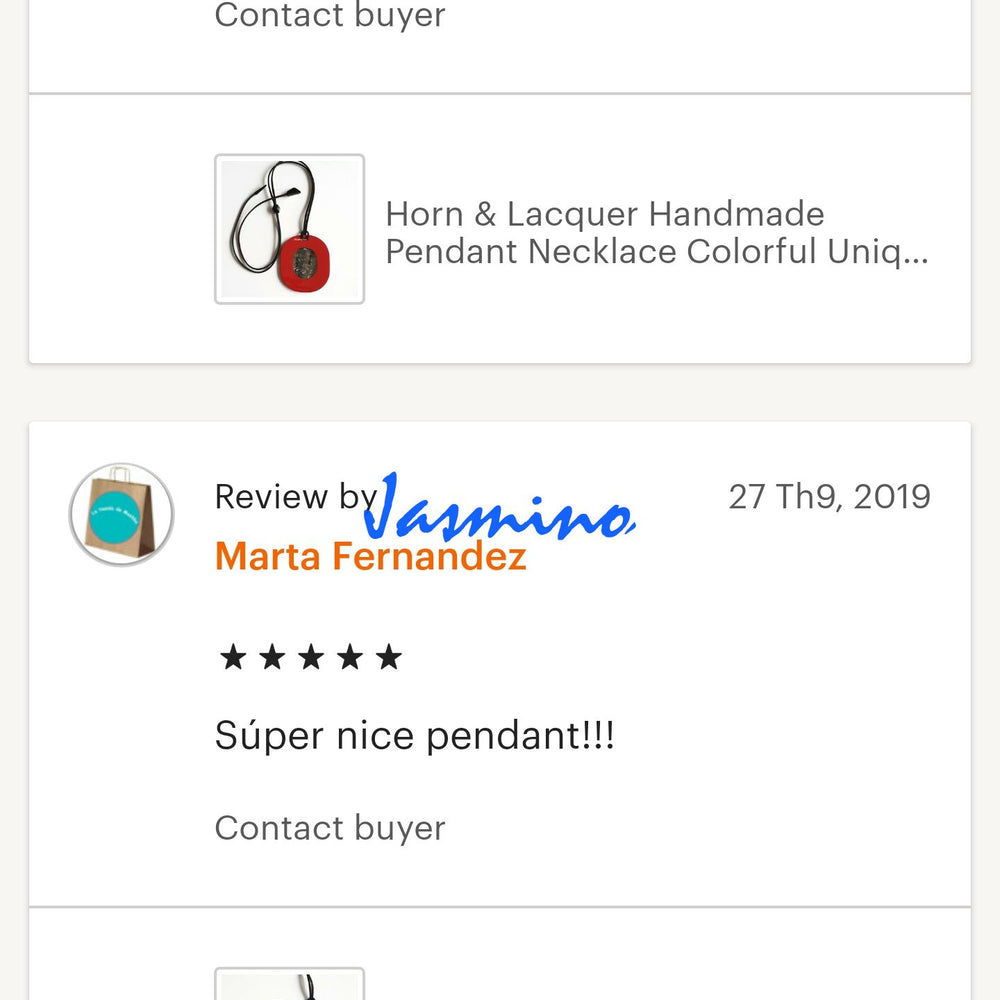 
                  
                    customers write good reviews for the horn jewelry and the best horn supplier
                  
                