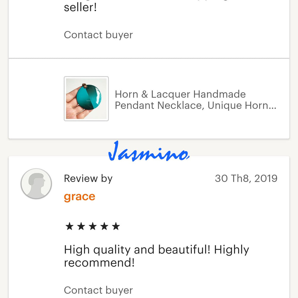 
                  
                    customers write good reviews for the horn jewelry and the best horn supplier
                  
                