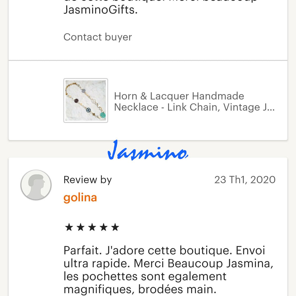 
                  
                    customers give good reviews an accessory collection in Jasmino
                  
                