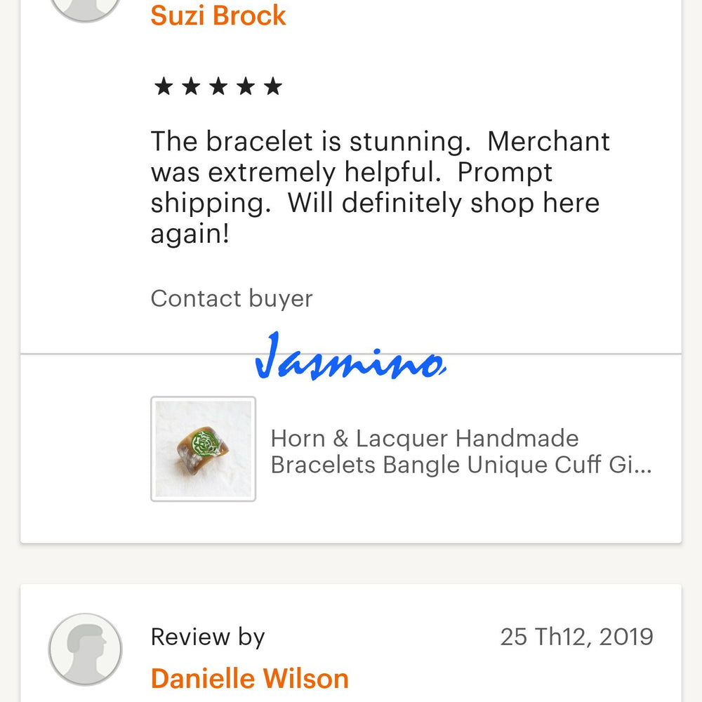 
                  
                    customers write good reviews for the horn jewelry and the best horn supplier
                  
                