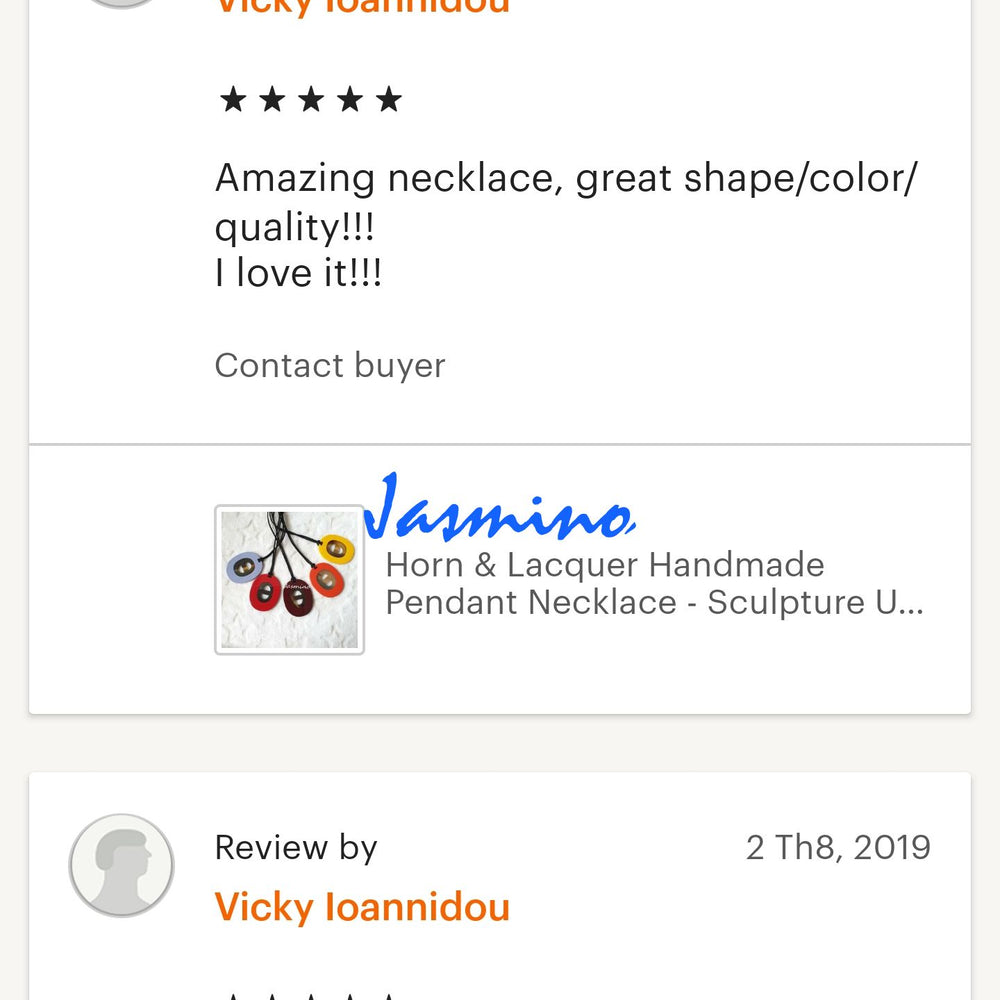 
                  
                    customers write good reviews for the horn jewelry and the best horn supplier
                  
                