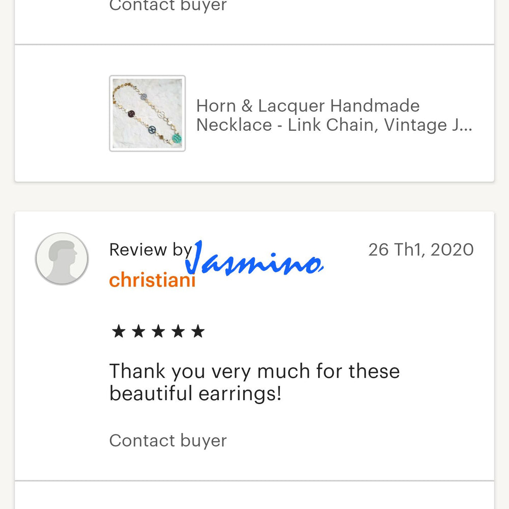 
                  
                    Customers give good reviews to a handmade jewelry collection in Jasmino shop
                  
                