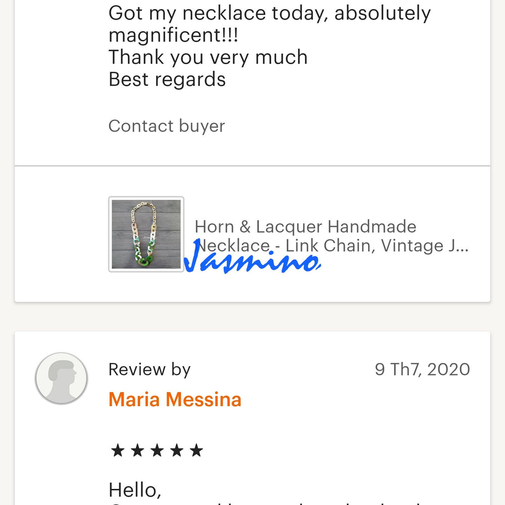 
                  
                    customers write good reviews for the horn jewelry and the best horn supplier
                  
                