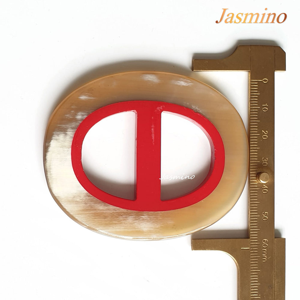 
                  
                    orange peel lacquer horn pendant in natural light, Unique gift for her
                  
                