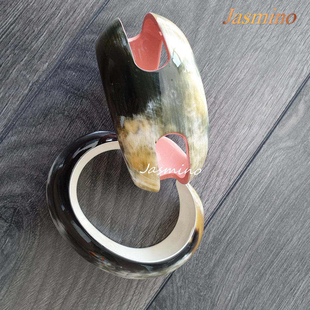 
                  
                    bracelet that the main color outside is white combine black while inside is brilliant white, Unique gift for her
                  
                