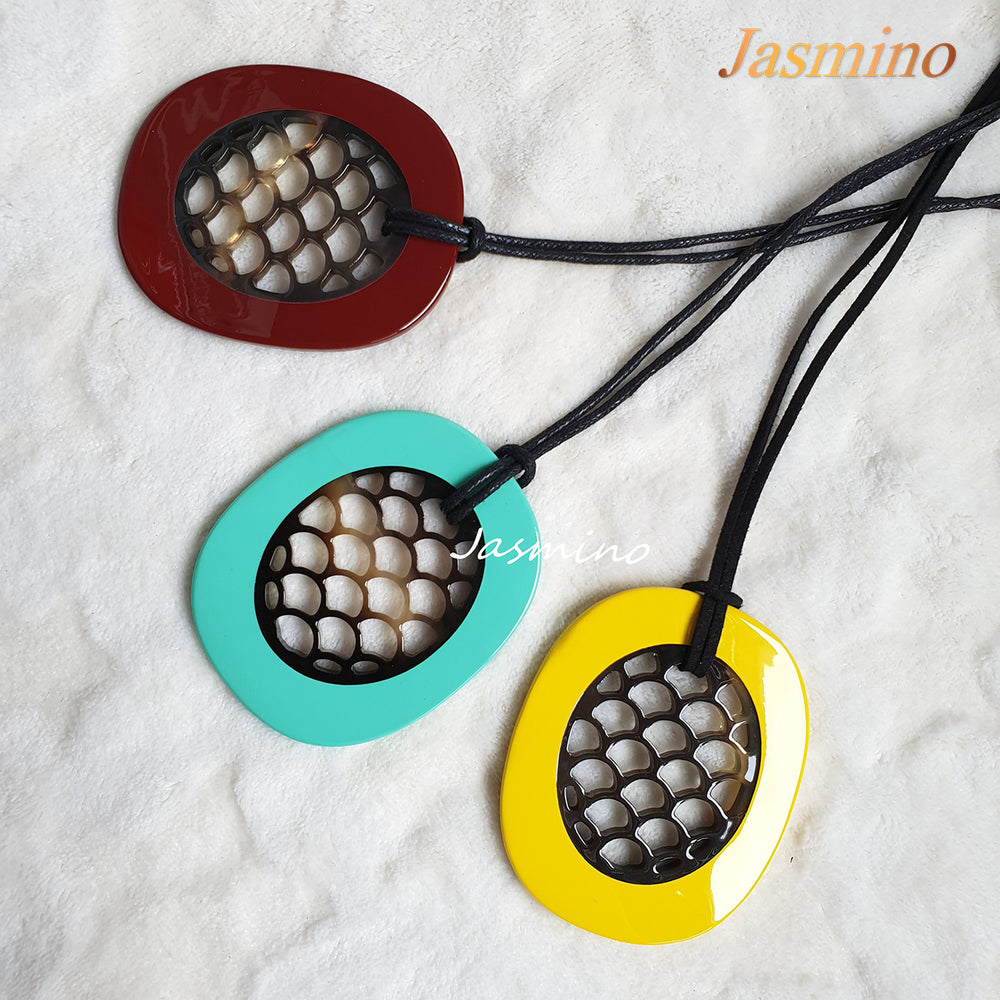 
                  
                    Three fish scale taupe pendants on the light background, impressive gift for her for women
                  
                