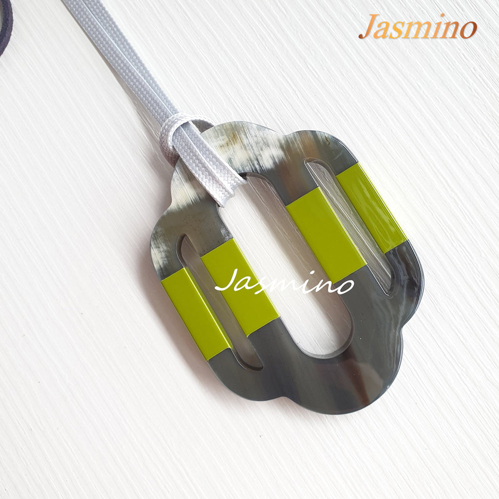
                  
                    lime lacquer pendant on the light background, unique gift for her
                  
                