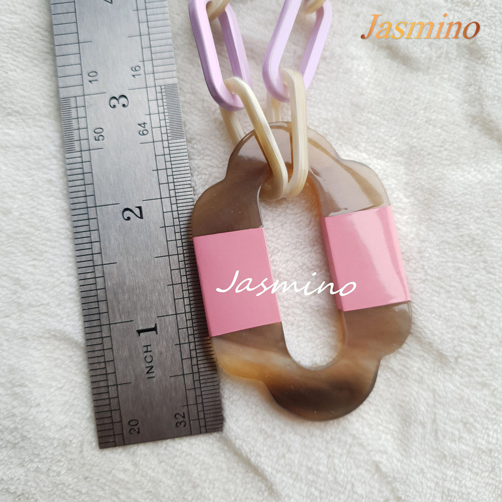 
                  
                    the highlight of this necklace is three unique large horn pieces painted rose quartz- 80cm, impressive gift for your friend
                  
                