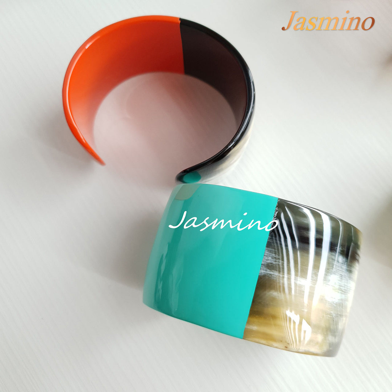 turquoise lacquer bracelet on the light background- 5cm, impressive gift for her