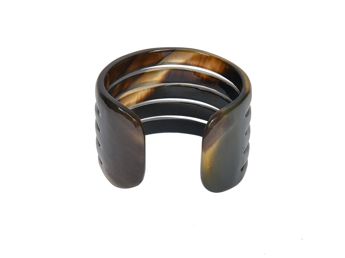 Jasmino quintuple cuff bracelet for women in the natural light