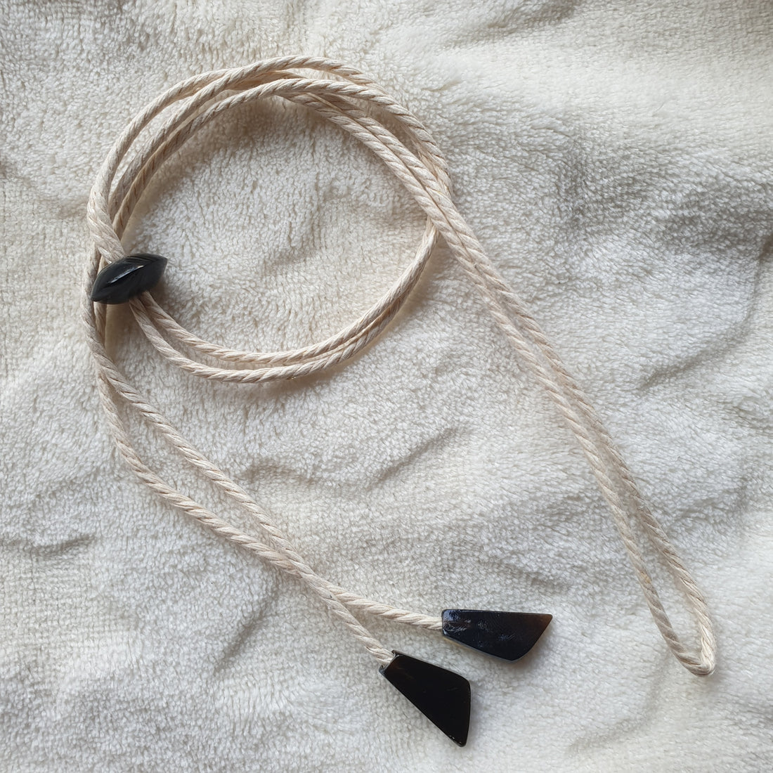 Set of 6 Pendant Cords, J17969. Leather Cord. Cotton Wax Cords. Pendant String. Handmade product from Vietnam