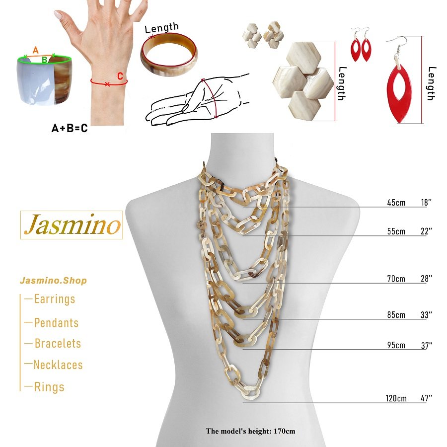 handmade jewelry size guideline